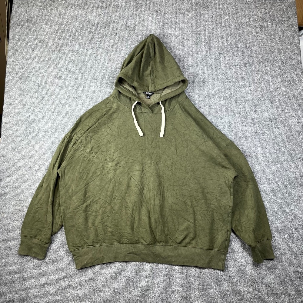 Buffalo David Bitton Hoodie Mens 2XL Green Cotton Fleece Long Sleeve Training